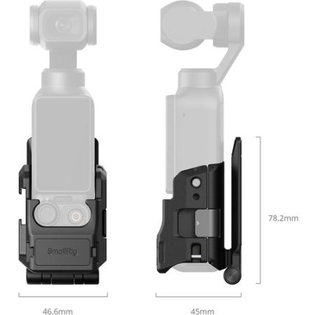 SmallRig 6003 - klatka z płytką (magnetyczną, Arca-Swiss) do DJI Osmo Pocket 4 / 3 - wymiary